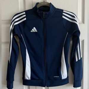 Adidas Boys “Aeroready” Navy and White Track Jacket, Size S